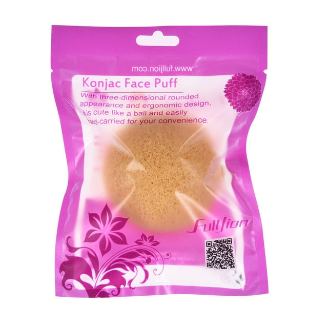 Fulljion 6 Colors Natural Konjac Konnyaku cosmetic puff Facial sponge Face Cleanse Washing Facial Care Face Powder Makeup Tools