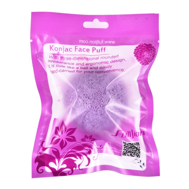 Fulljion 6 Colors Natural Konjac Konnyaku cosmetic puff Facial sponge Face Cleanse Washing Facial Care Face Powder Makeup Tools