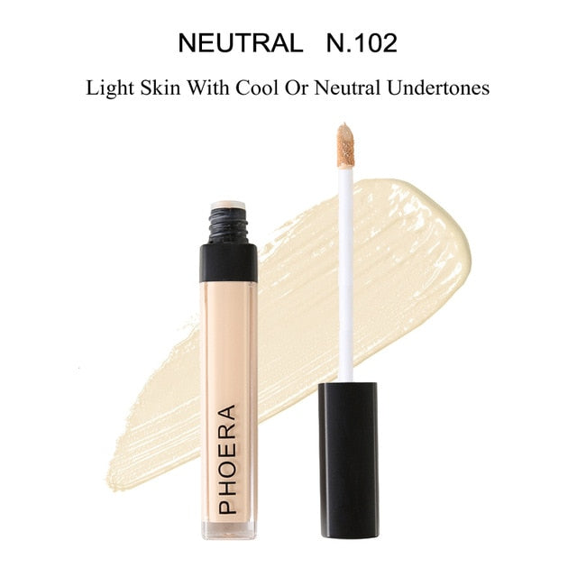 PHOERA 10 Colors Liquid Concealer Stick Makeup Foundation Cream Scars Acne Cover Smooth Makeup Face Eyes Cosmetic TSLM2