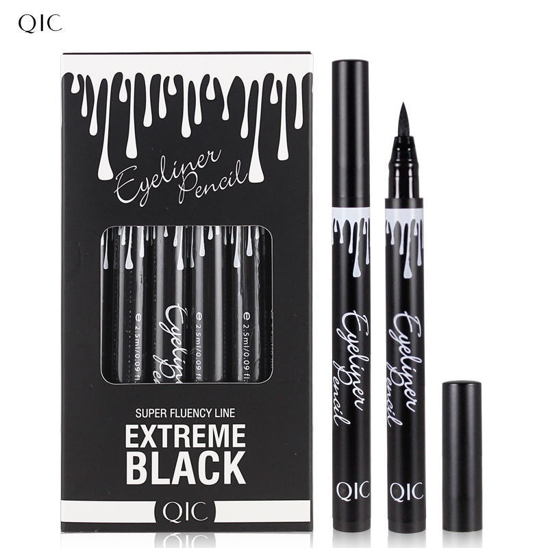 Waterproof Black Liquid Eyeliner Pencil Big Eyes Makeup Long-lasting Eye Liner Pen Make up Smooth Fast Dry Cat Eye Cosmetic Tool