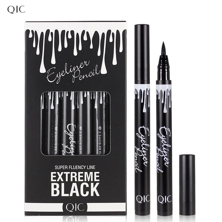 Waterproof Black Liquid Eyeliner Pencil Big Eyes Makeup Long-lasting Eye Liner Pen Make up Smooth Fast Dry Cat Eye Cosmetic Tool